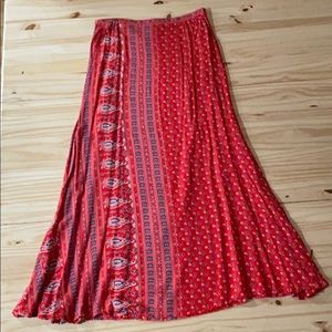 Gypsiana Maxi Skirt in Red Bandana